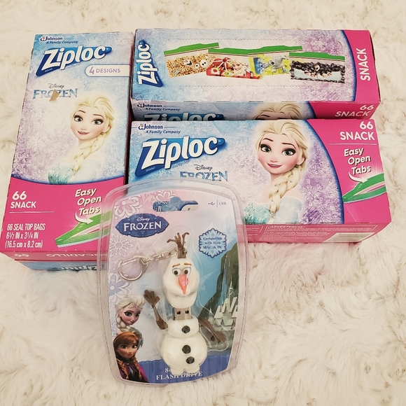 Disney Storage & Organization Frozen Bundle3 Ziploc Snack Bags